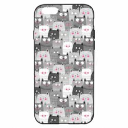 Чохол для iPhone 6/6S Gray cats pattern - PrintSalon