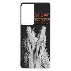 Чехол для Samsung S21 Ultra Gray dragon - PrintSalon