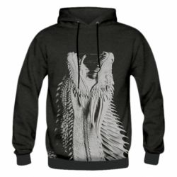 Жіноче 3D худі Gray dragon-PrintSalon Жіноче 3D худі Gray dragon