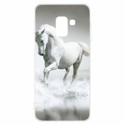 Чохол для Samsung A8 2018 Gray horse - PrintSalon