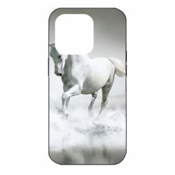 Чохол для iPhone 14 Pro Gray horse - PrintSalon