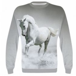 3D світшот Gray horse - PrintSalon