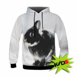 Дитяче 3D худі Gray rabbit - PrintSalon