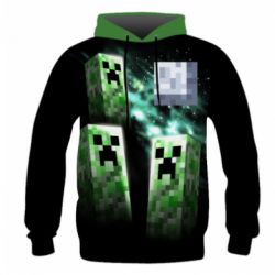 Мужское 3D худи Green Minecraft