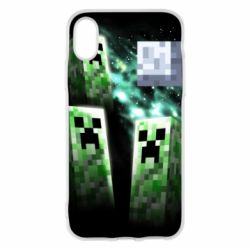 Чохол для iPhone X/Xs Green Minecraft - PrintSalon