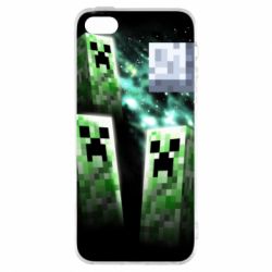 Чохол для iphone 5/5S/SE Green Minecraft - PrintSalon