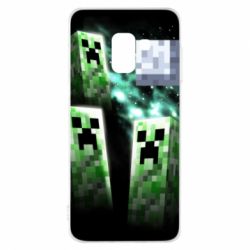 Чохол для Samsung A8 2018 Green Minecraft - PrintSalon