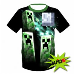 Дитяча 3D футболка Green Minecraft - PrintSalon
