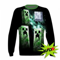 Дитячий 3D світшот Green Minecraft - PrintSalon