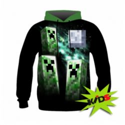 Дитяче 3D худі Green Minecraft - PrintSalon