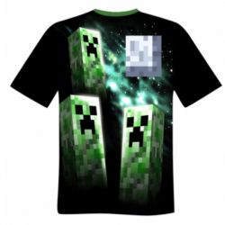 Чоловіча футболка 3D Green Minecraft - PrintSalon