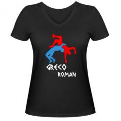 Жіноча футболка з V-подібним вирізом Греко-римська боротьба