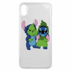 Чехол для iPhone Xs Max Гринч и Стич - PrintSalon