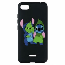 Женская премиум футболка Гринч и Стич