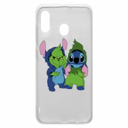 Чехол для Samsung A20 Гринч и Стич - PrintSalon