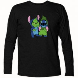 Футболка с длинным рукавом Гринч и Стич - PrintSalon