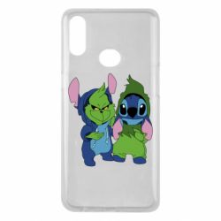 Чехол для Samsung A10s Гринч и Стич - PrintSalon