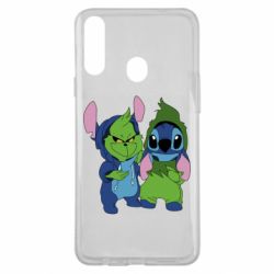 Чехол для Samsung A20s Гринч и Стич - PrintSalon