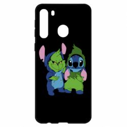 Чехол для Samsung A21 Гринч и Стич - PrintSalon