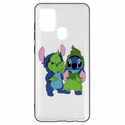Чехол для Samsung A21s Гринч и Стич - PrintSalon
