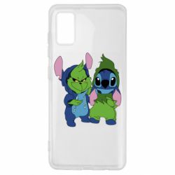 Чехол для Samsung A41 Гринч и Стич-PrintSalon Чехол для Samsung A41 Гринч и Стич