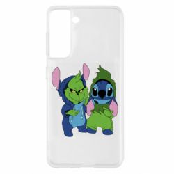 Чехол для Samsung S21 Гринч и Стич-PrintSalon Чехол для Samsung S21 Гринч и Стич