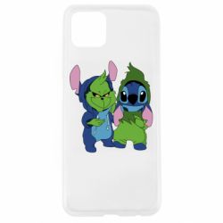 Чехол для Oppo A92s Гринч и Стич - PrintSalon