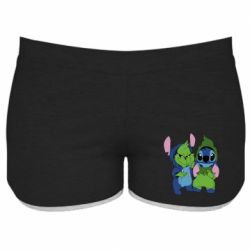 Женские шорты Гринч и Стич - PrintSalon