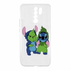 Чехол для Xiaomi Redmi 9 Гринч и Стич - PrintSalon