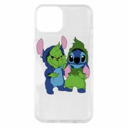 Чехол для iPhone 14 Гринч и Стич - PrintSalon