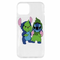 Чехол для iPhone 14 Plus Гринч и Стич - PrintSalon