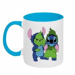 Чашка двокольорова Грінч і Стіч