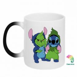 Чашка-хамелеон Гринч и Стич - PrintSalon