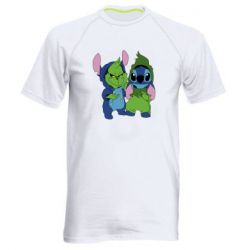 Мужская футболка для спорта Гринч и Стич - PrintSalon