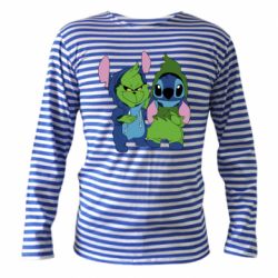 Тельняшка с длинным рукавом Гринч и Стич - PrintSalon