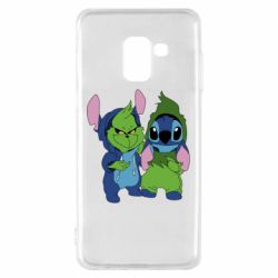 Чехол для Samsung A8 2018 Гринч и Стич - PrintSalon