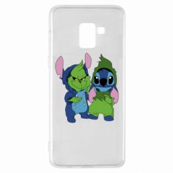 Чехол для Samsung A8+ 2018 Гринч и Стич - PrintSalon