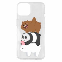 Чехол для iPhone 14 Гризли Панда и Белый