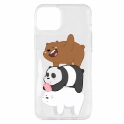 Чехол для iPhone 14 Plus Гризли Панда и Белый - PrintSalon