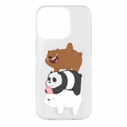Чехол для iPhone 14 Pro Гризли Панда и Белый - PrintSalon