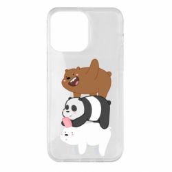 Чехол для iPhone 14 Pro Max Гризли Панда и Белый - PrintSalon