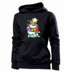 Женское худи Groot in the garland - PrintSalon