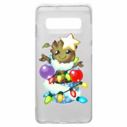 Чехол для Samsung S10+ Groot in the garland - PrintSalon