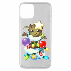 Чехол для iPhone 11 Groot in the garland - PrintSalon