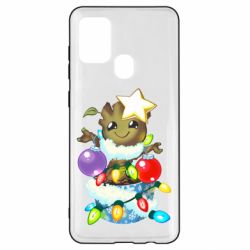 Чехол для Samsung A21s Groot in the garland - PrintSalon