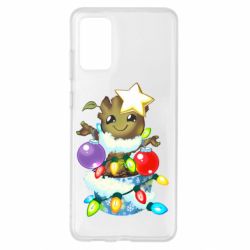 Чехол для Samsung S20+ Groot in the garland - PrintSalon
