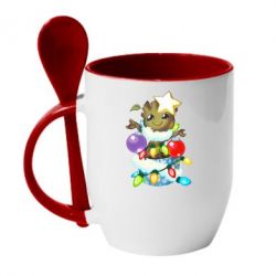 Чашка с ложкой Groot in the garland - PrintSalon