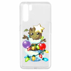 Чехол для Oppo A91/Reno3 Groot in the garland - PrintSalon