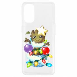 Чехол для Oppo Reno 4 Groot in the garland - PrintSalon