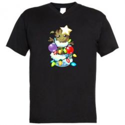 Мужская футболка  с V-образным вырезом Groot in the garland - PrintSalon